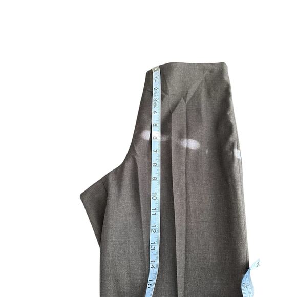 Brunello Cucinelli Gray Work Wool Blend Straight Leg Dress Trouser Pant Size 4 - Picture 11 of 13